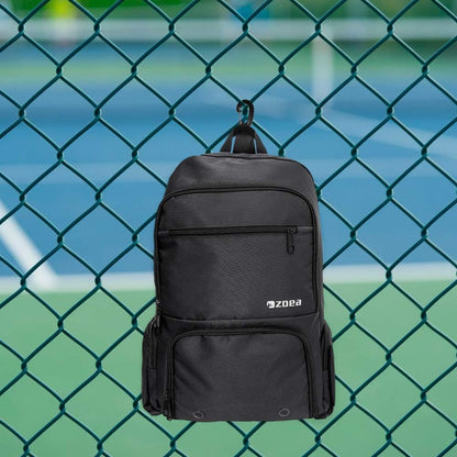 Tennis Bag Tennis Backpack Pickleball Bag Tennis Bags for Men Black with a Ventilated Shoes Compartment and 2 Extra Drawstring Bags (Black)